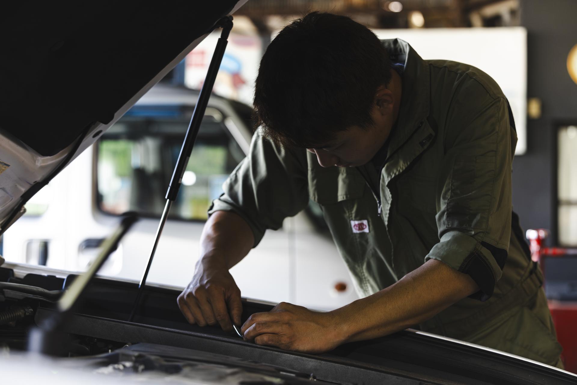 国家資格を持つ整備士の画像