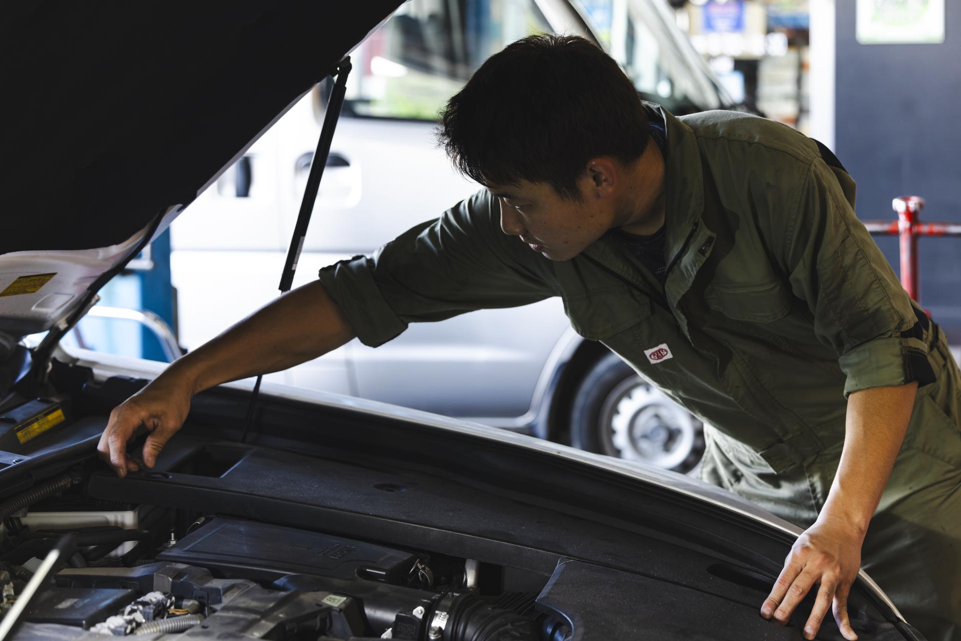 整備している画像