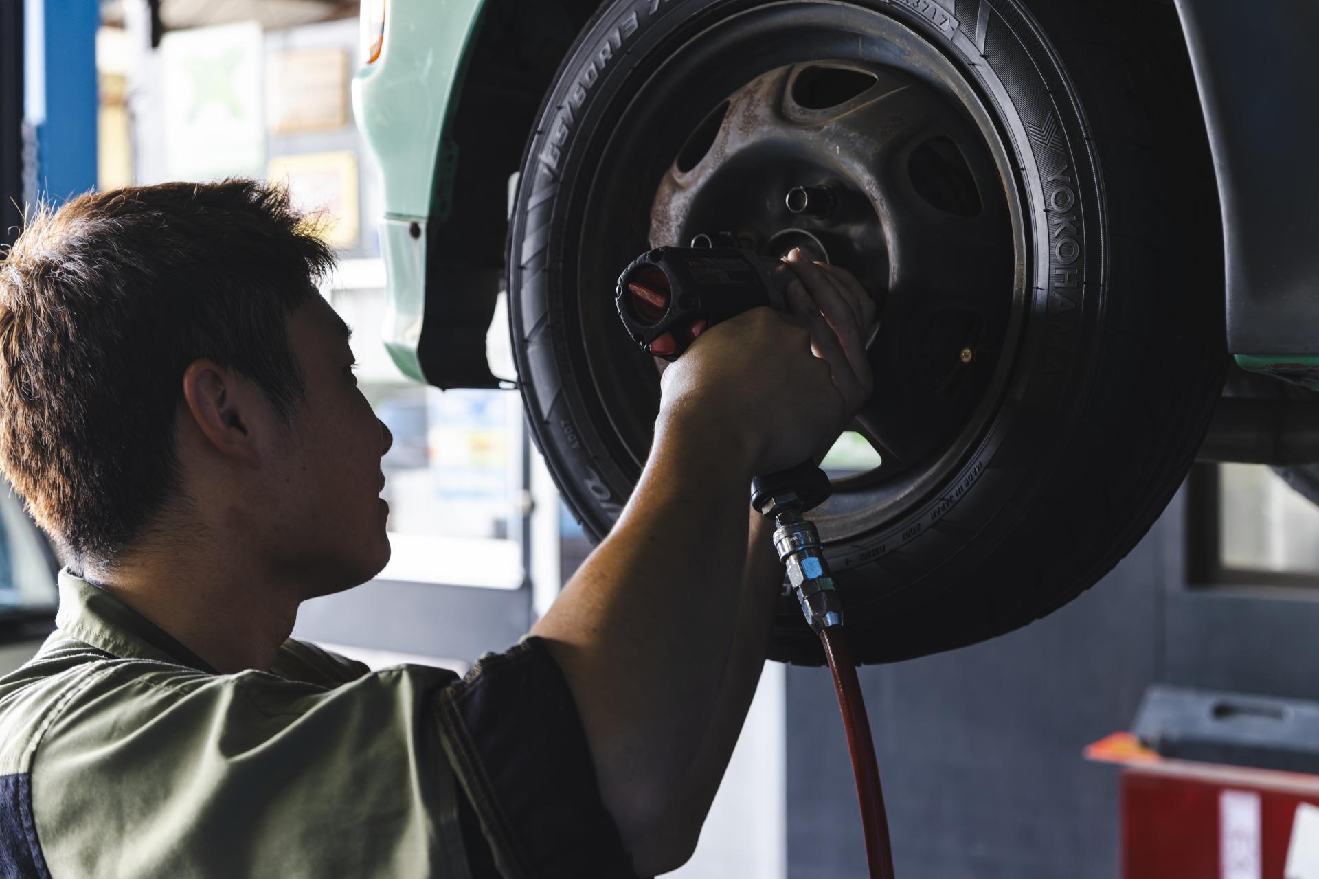 整備している画像